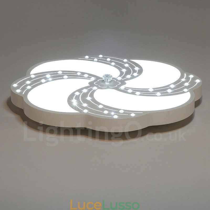 Lampada da soffitto moderna e contemporanea in metallo integrata