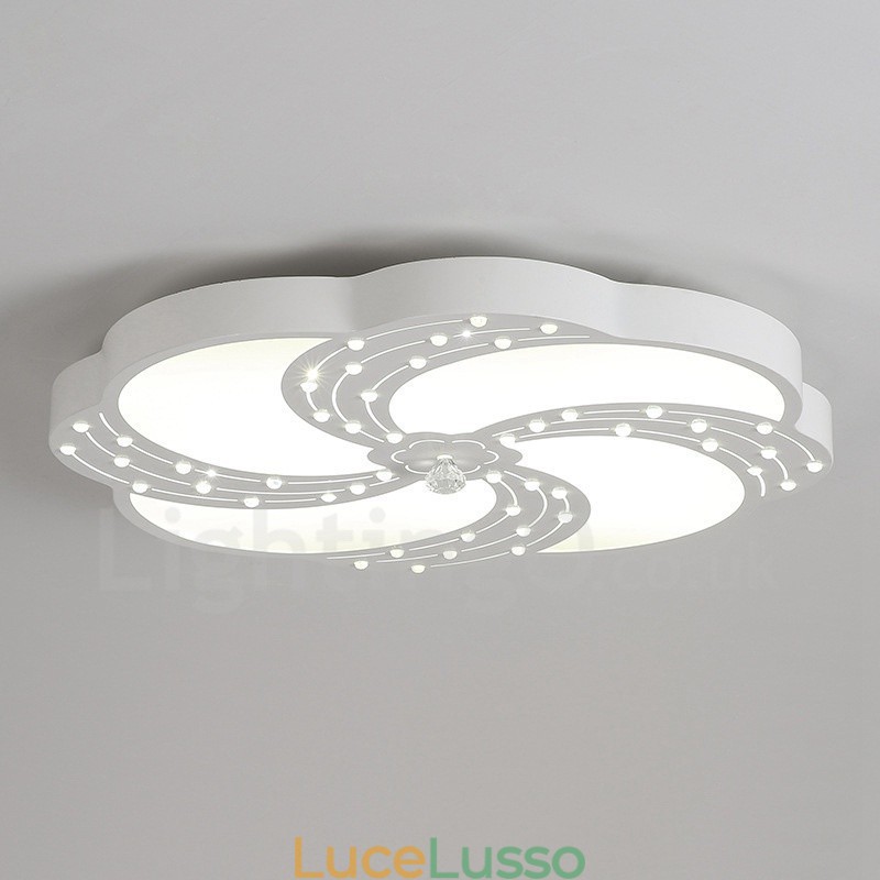 Lampada da soffitto moderna e contemporanea in metallo integrata