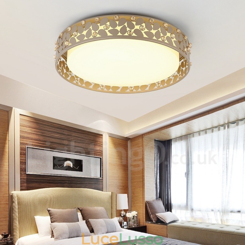 Lampada da soffitto moderna e contemporanea in metallo integrata