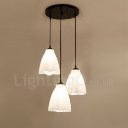 Lampada a sospensione classica tradizionale in metallo integrata a 3 luci
