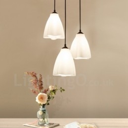 Lampada a sospensione classica tradizionale in metallo integrata a 3 luci