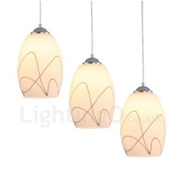 Lampada a sospensione moderna contemporanea in metallo integrato a 3 luci