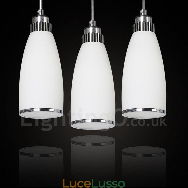 Lampada a sospensione moderna contemporanea in metallo integrato a 3 luci