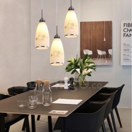 Lampada a sospensione moderna contemporanea in metallo integrato a 3 luci