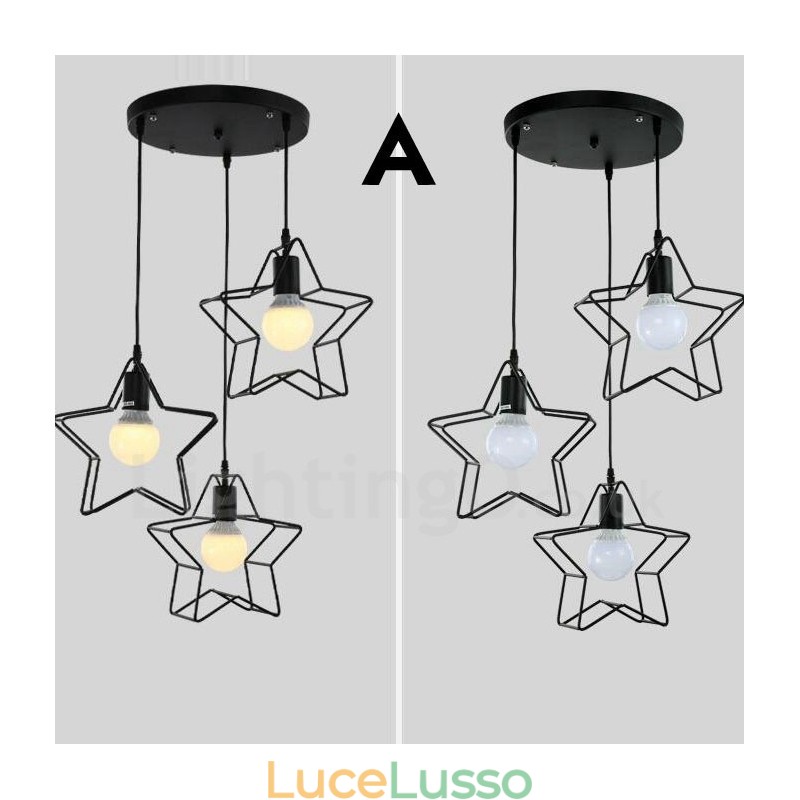 Lampada a sospensione moderna e contemporanea integrata a 3 luci