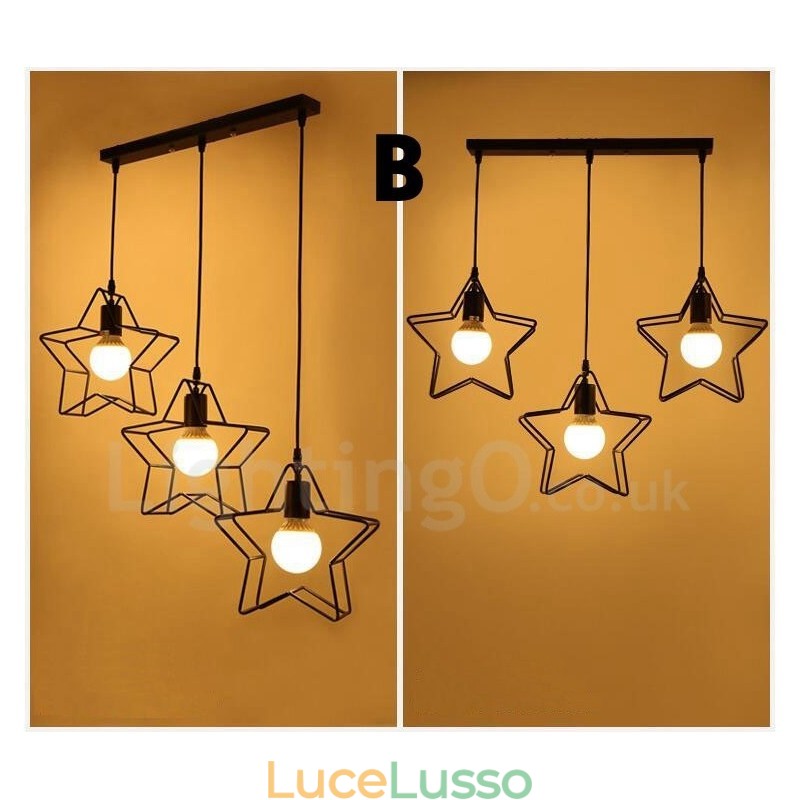 Lampada a sospensione moderna e contemporanea integrata a 3 luci