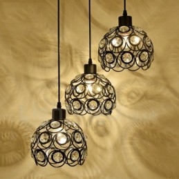 Lampada a sospensione integrata Rustic Lodge a 3 luci