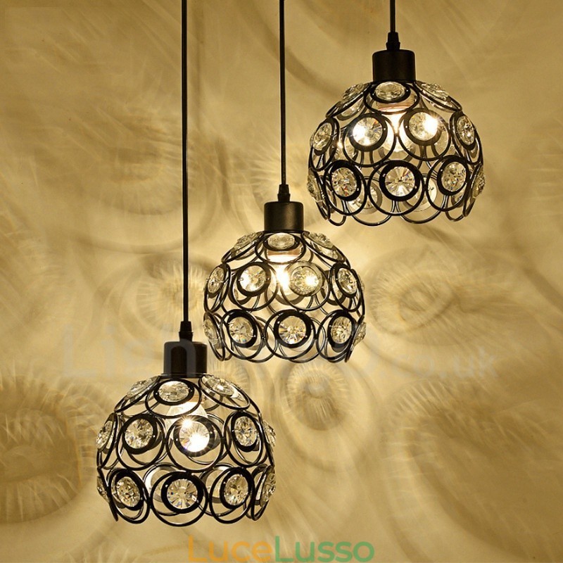 Lampada a sospensione integrata Rustic Lodge a 3 luci