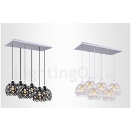 Lampada a sospensione integrata Rustic Lodge a 6 luci