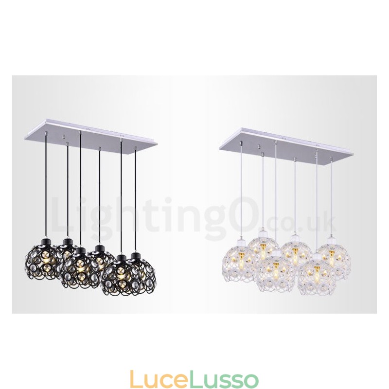 Lampada a sospensione integrata Rustic Lodge a 6 luci