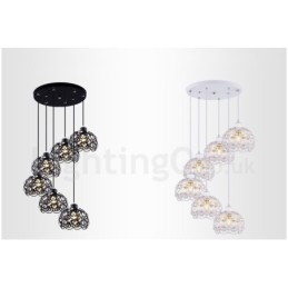 Lampada a sospensione integrata Rustic Lodge a 6 luci