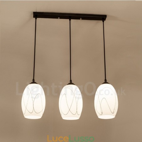 Lampada a sospensione in metallo integrata Rustic Lodge a 3 luci Lampada a sospensione in metallo integrata Rustic Lodge a 3 luci