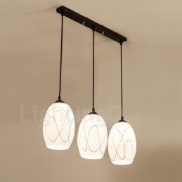 Lampada a sospensione in metallo integrata Rustic Lodge a 3 luci