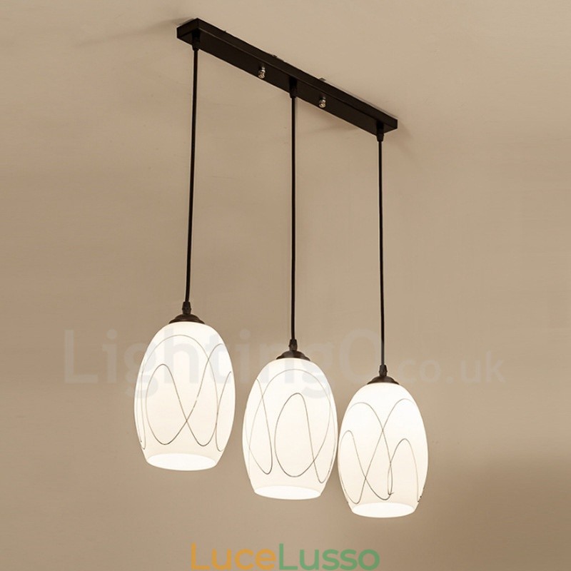 Lampada a sospensione in metallo integrata Rustic Lodge a 3 luci