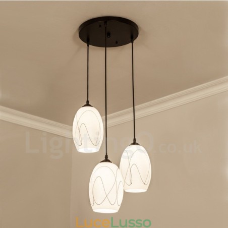 Lampada a sospensione in metallo integrata Rustic Lodge a 3 luci Lampada a sospensione in metallo integrata Rustic Lodge a 3 luci