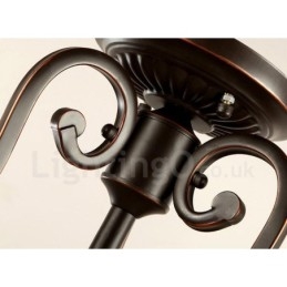 Lampada da soffitto in metallo integrata Rustic Lodge a luce singola