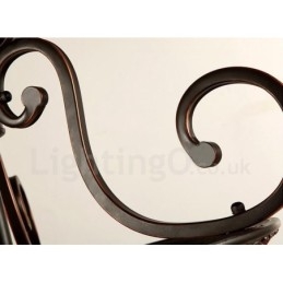 Lampada da soffitto in metallo integrata Rustic Lodge a luce singola