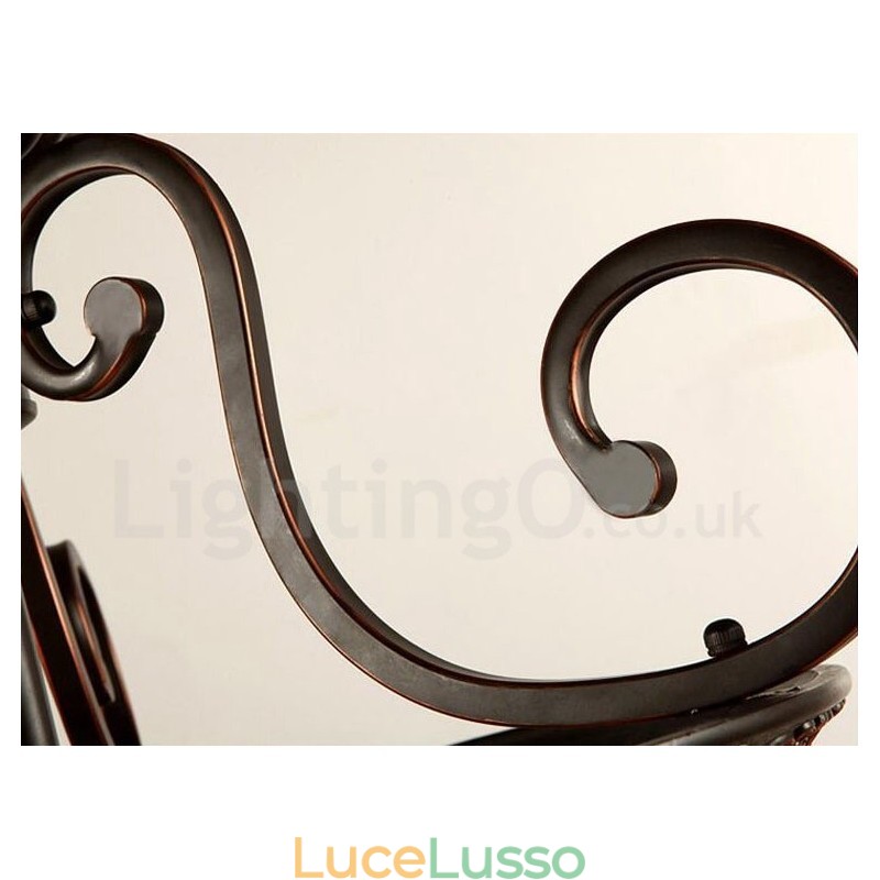 Lampada da soffitto in metallo integrata Rustic Lodge a luce singola