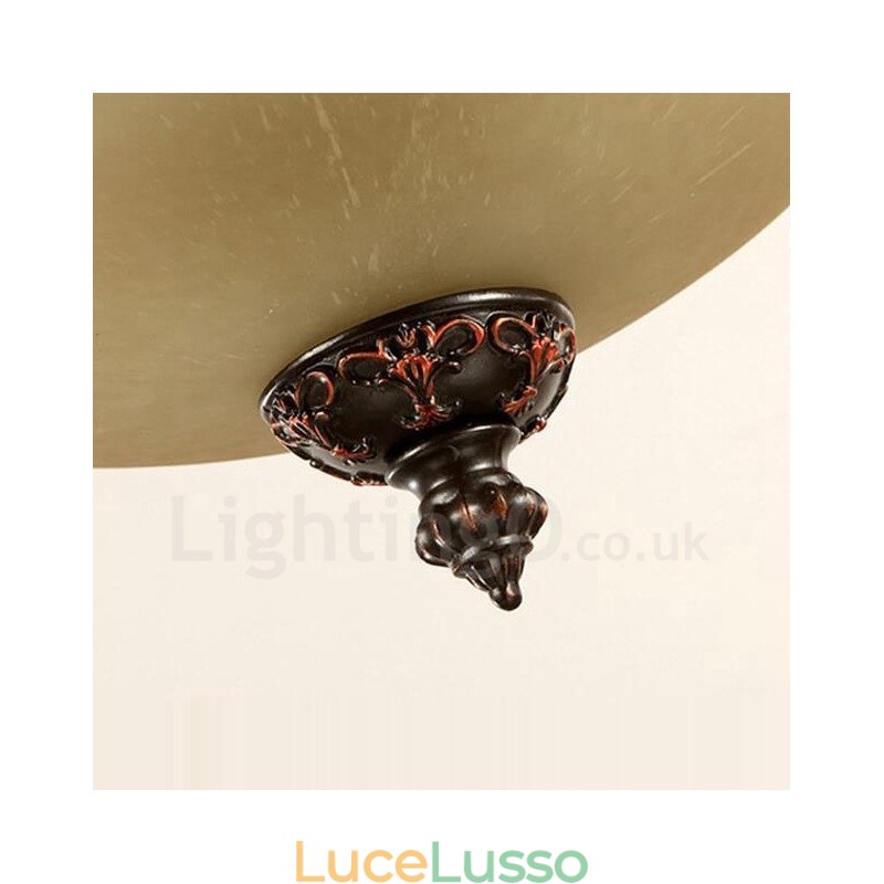 Lampada da soffitto in metallo integrata Rustic Lodge a luce singola