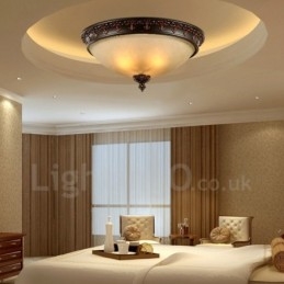 Lampada da soffitto in metallo integrata Rustic Lodge a luce singola