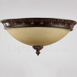 Lampada da soffitto in metallo integrata Rustic Lodge a luce singola