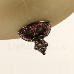 Lampada da soffitto in metallo integrata Rustic Lodge a luce singola