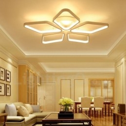 Lampada da soffitto moderna contemporanea a 5 luci integrata in metallo