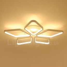 Lampada da soffitto moderna contemporanea a 5 luci integrata in metallo