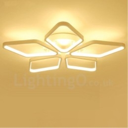 Lampada da soffitto moderna contemporanea a 5 luci integrata in metallo