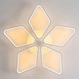 Lampada da soffitto moderna contemporanea a 5 luci integrata in metallo