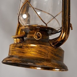 Lampada a sospensione in metallo in stile retrò rustico Lodge vintage
