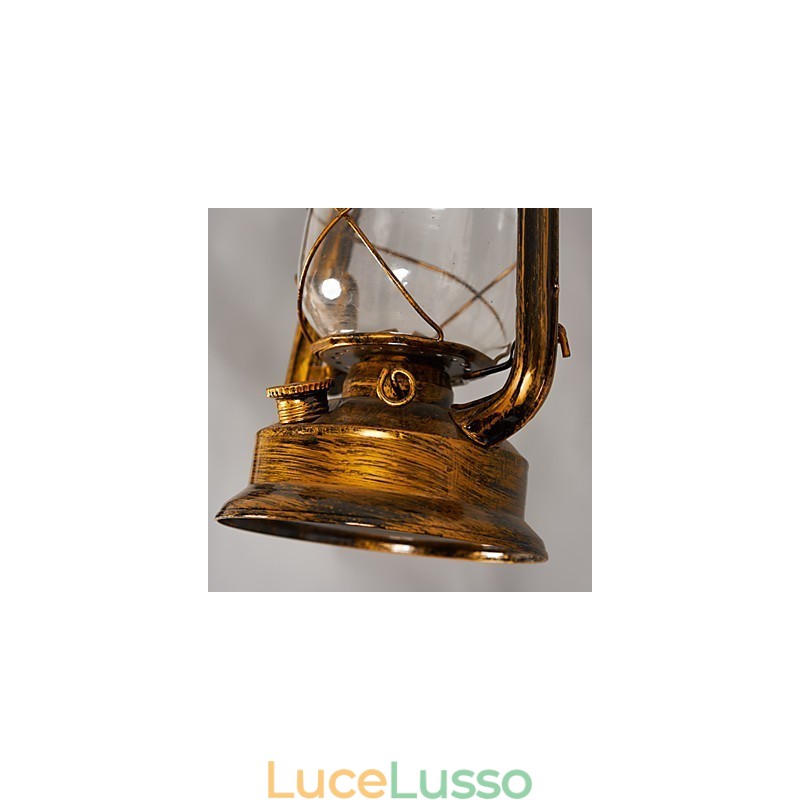 Lampada a sospensione in metallo in stile retrò rustico Lodge vintage