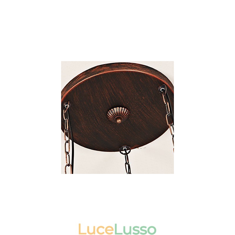 Lampada a sospensione in metallo in stile retrò rustico Lodge vintage