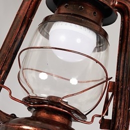 Lampada a sospensione in metallo in stile retrò rustico Lodge vintage