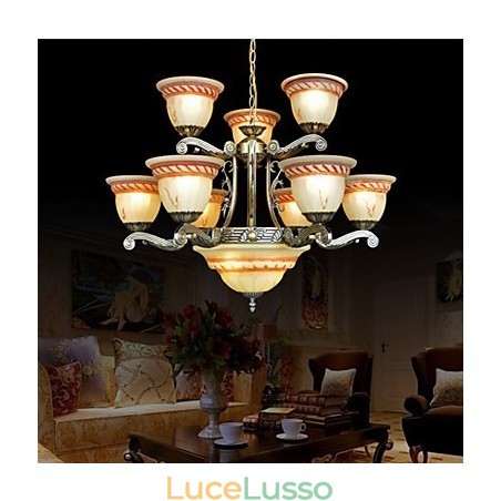 Lampadario Tradizionale Classico Vintage Retro Metallo Lampadario Tradizionale Classico Vintage Retro Metallo