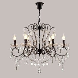 Lampadario di cristallo a 6 luci moderno contemporaneo tradizionale classico rustico lodge vintage retrò