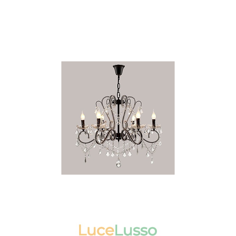 Lampadario di cristallo a 6 luci moderno contemporaneo tradizionale classico rustico lodge vintage retrò