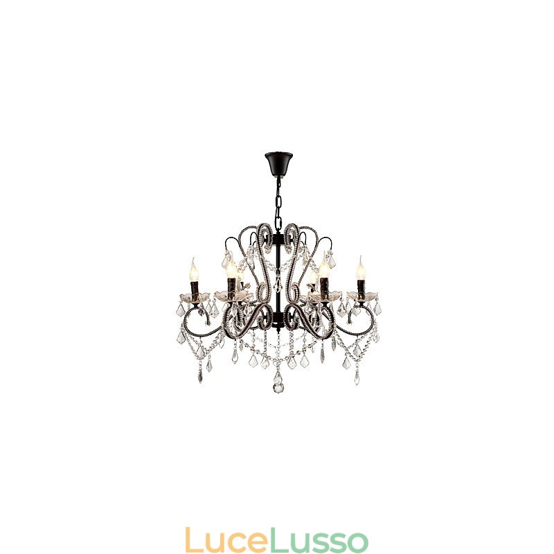 Lampadario di cristallo a 6 luci moderno contemporaneo tradizionale classico rustico lodge vintage retrò