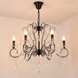 Lampadario di cristallo a 6 luci moderno contemporaneo tradizionale classico rustico lodge vintage retrò