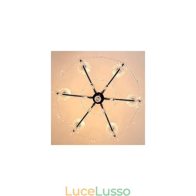 Lampadario di cristallo a 6 luci moderno contemporaneo tradizionale classico rustico lodge vintage retrò