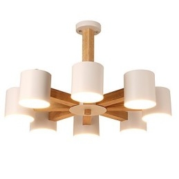 Lampadario a 8 luci moderno contemporaneo tradizionale classico vintage country legno caratteristica per legno