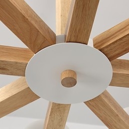Lampadario a 8 luci moderno contemporaneo tradizionale classico vintage country legno caratteristica per legno