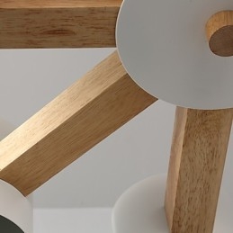Lampadario a 8 luci moderno contemporaneo tradizionale classico vintage country legno caratteristica per legno