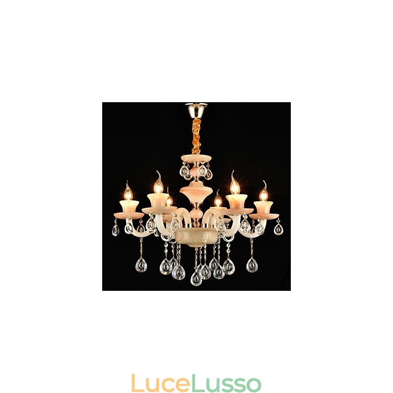 Moderno Contemporaneo Tradizionale Classico Elettroplaccato Caratteristica per Cristallo Mini Stile Lampadario in Metallo