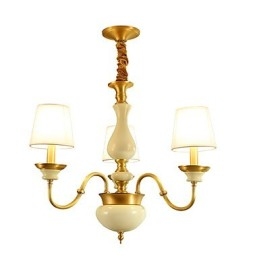 Lampadario tutto in rame Lampadario decorativo in giada