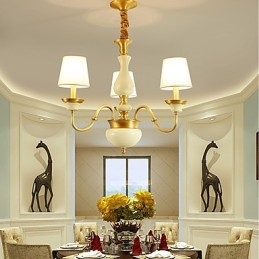 Lampadario tutto in rame Lampadario decorativo in giada