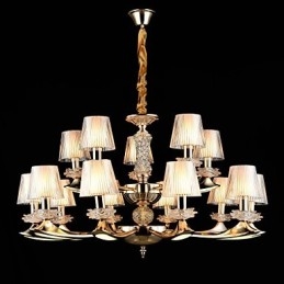 Lampada a sospensione in lega di zinco Caratteristica per cristallo Mini stile metallo negozi interni 15 lampadine
