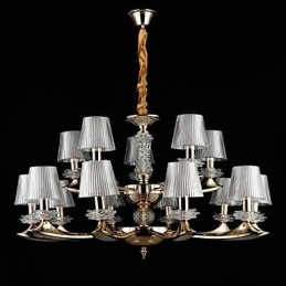 Lampada a sospensione in lega di zinco Caratteristica per cristallo Mini stile metallo negozi interni 15 lampadine