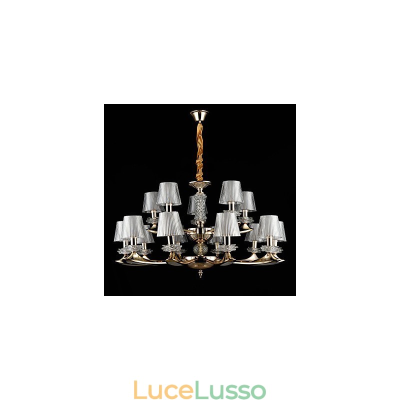 Lampada a sospensione in lega di zinco Caratteristica per cristallo Mini stile metallo negozi interni 15 lampadine