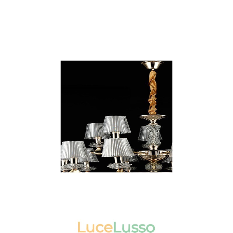 Lampada a sospensione in lega di zinco Caratteristica per cristallo Mini stile metallo negozi interni 15 lampadine